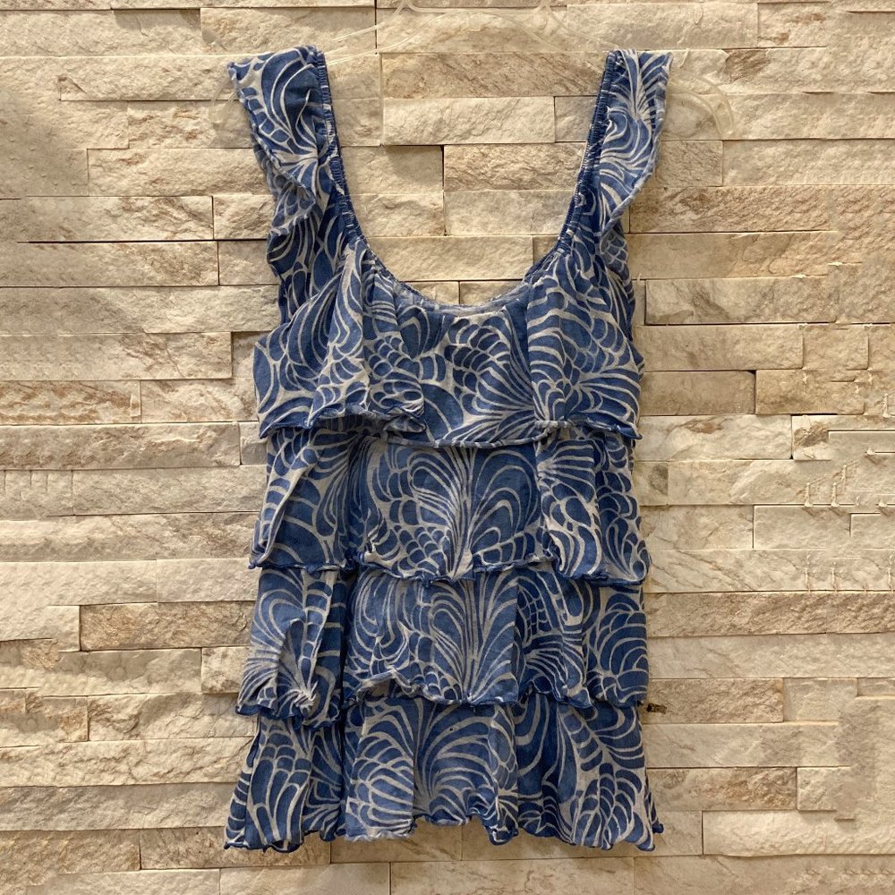 EXPRESS SLEEVELESS RUFFLED TOP - Size: M